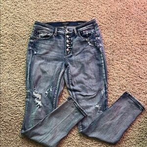 Judy Blue High Rise Distressed Blue Jeans